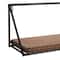 Set of 3 Black Metal Industrial Wall Shelf, 24", 19", 14"